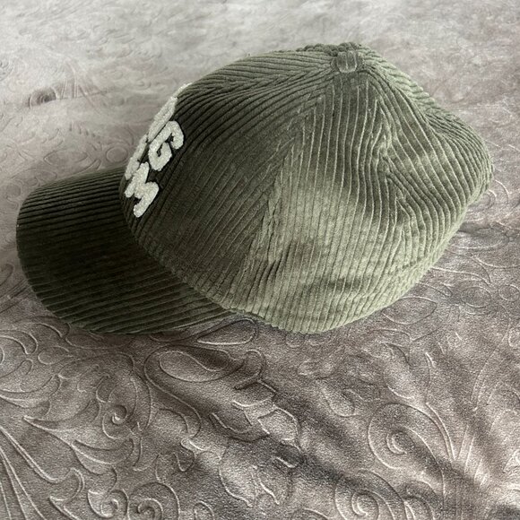 "Dog Mom" Gray, Corduroy, Cap - Picture 2 of 3